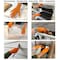 American Safety Glove Disposable Gloves, 7 mil Palm, Latex, Powdered, M, 100 PK, Orange 5113 - alternate 8